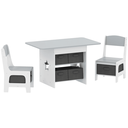 AIYAPLAY Mesa Infantil com 2 Cadeiras Mesa e Cadeiras para Crianças com 6 Gavetas de Tecido Desenho Estrelas para Meninos e Meninas de 3-8 Anos para Casa Escola Infantil Salas de Aula Cinza Claro AIYAPLAY Mesa Infantil com 2 Cadeiras Mesa e Cadeiras para Crianças com 6 Gavetas de Tecido Desenho Estrelas para Meninos e Meninas de 3-8 Anos para Casa Escola Infantil Salas de Aula Cinza Claro