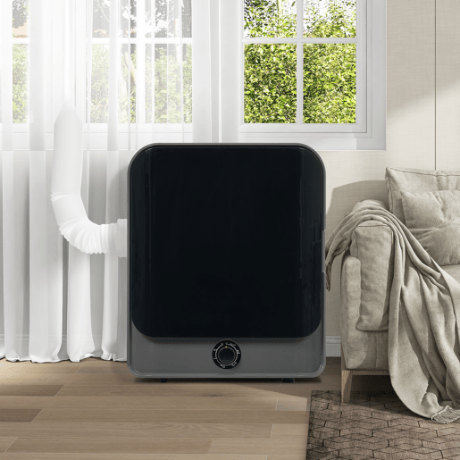 Máquinas de secar roupa mini 4,5 kg evacuação,montagem em parede,energética G,cinza