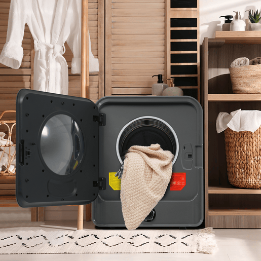 Máquinas de secar roupa mini 4,5 kg evacuação,montagem em parede,energética G,cinza
