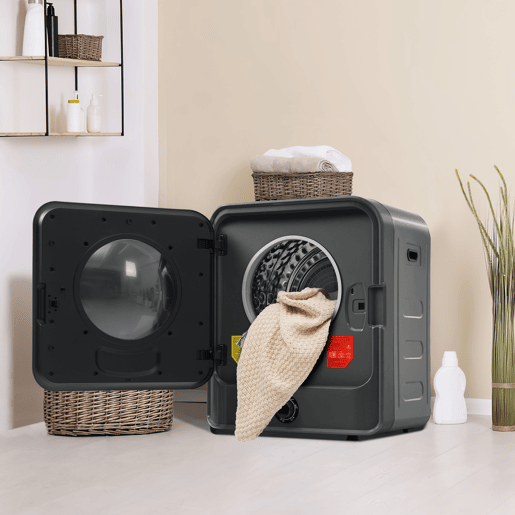 Máquinas de secar roupa mini 4,5 kg evacuação,montagem em parede,energética G,cinza