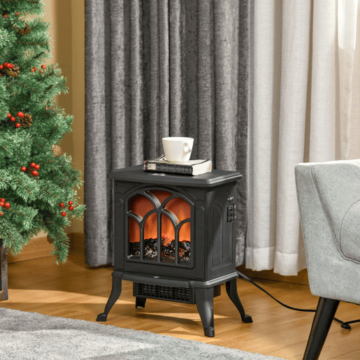 HOMCOM Lareira Elétrica 7501500 W Lareira Decorativa com 2 Níveis de Potência Efeito Chama Proteção contra Sobreaquecimento Área de Cobertura 15-20 m² 37,3x23,1x44 cm Preto HOMCOM Lareira Elétrica 7501500 W Lareira Decorativa com 2 Níveis de Potência Efeito Chama Proteção contra Sobreaquecimento Área de Cobertura 15-20 m² 37,3x23,1x44 cm Preto