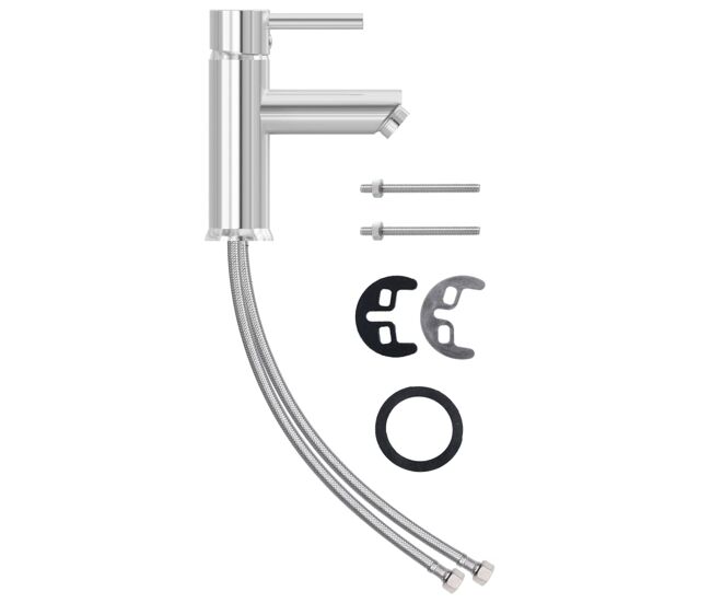 Vidaxl grifo para lavabo de baño acabado cromado 130x176 mm