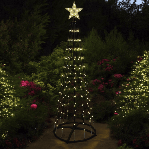 Árvore de Natal Well Home com 550 luzes LED brancas quentes com controle remoto - 300 cm de altura