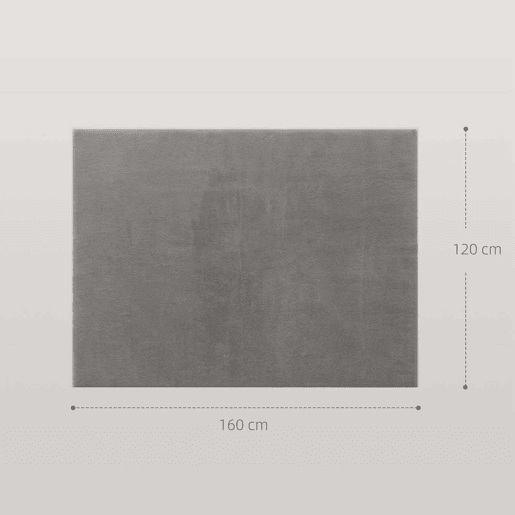 HOMCOM Tapete para Sala de Estar 120x160 cm Tapete Lavável à Máquina Pelo Longo Macio Estilo Moderno Tapete para Sala de Estar Quarto Sala de Jantar Cinza