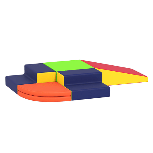 AIYAPLAY Conjunto de 6 Blocos de Espuma para Crianças, Blocos de Psicomotricidade Infantil com Base Antideslizante, para Crianças dos 0,5 aos 6 Anos, Set de Escalada para Interior, para Escalar e Gatilhar, Multicolorido