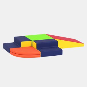 AIYAPLAY Conjunto de 6 Blocos de Espuma para Crianças, Blocos de Psicomotricidade Infantil com Base Antideslizante, para Crianças dos 0,5 aos 6 Anos, Set de Escalada para Interior, para Escalar e Gatilhar, Multicolorido