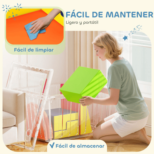AIYAPLAY Conjunto de 6 Blocos de Espuma para Crianças, Blocos de Psicomotricidade Infantil com Base Antideslizante, para Crianças dos 0,5 aos 6 Anos, Set de Escalada para Interior, para Escalar e Gatilhar, Multicolorido