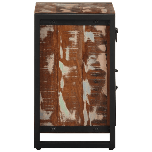Mesa De Cabeceira - Mesinha De Cabeceira multicor 40x30x50cm madeira maciça recuperada