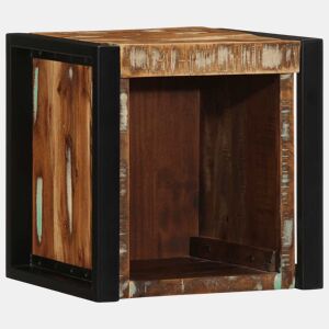 Mesa De Cabeceira - Mesinha De Cabeceira multicor 40x35x40cm madeira maciça recuperada