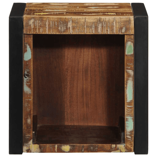 Mesa De Cabeceira - Mesinha De Cabeceira multicor 40x35x40cm madeira maciça recuperada Mesa De Cabeceira - Mesinha De Cabeceira multicor 40x35x40cm madeira maciça recuperada
