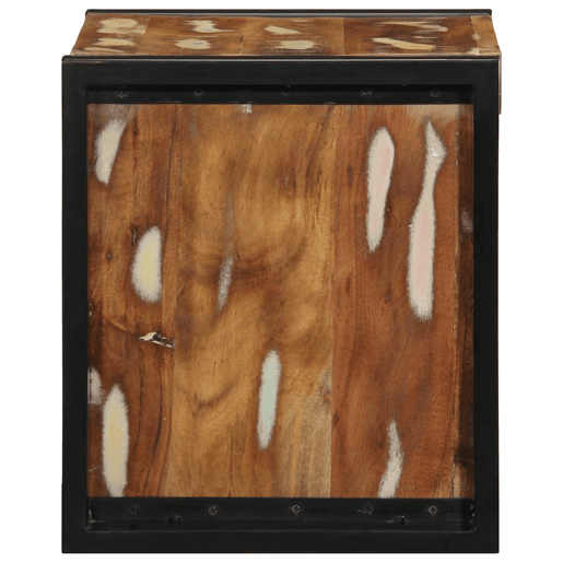 Mesa De Cabeceira - Mesinha De Cabeceira multicor 40x35x40cm madeira maciça recuperada Mesa De Cabeceira - Mesinha De Cabeceira multicor 40x35x40cm madeira maciça recuperada