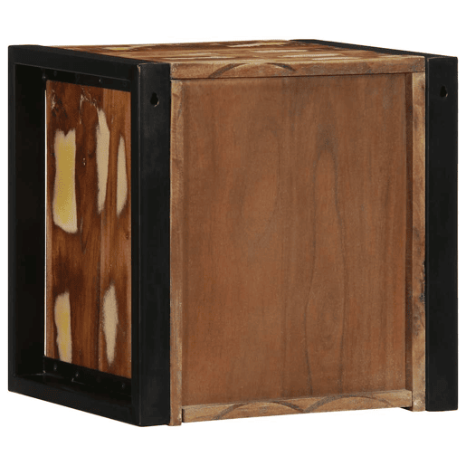 Mesa De Cabeceira - Mesinha De Cabeceira multicor 40x35x40cm madeira maciça recuperada Mesa De Cabeceira - Mesinha De Cabeceira multicor 40x35x40cm madeira maciça recuperada