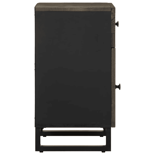 Mesa De Cabeceira - Mesinha De Cabeceira 50x33x60 cm madeira de mangueira maciça preto Mesa De Cabeceira - Mesinha De Cabeceira 50x33x60 cm madeira de mangueira maciça preto