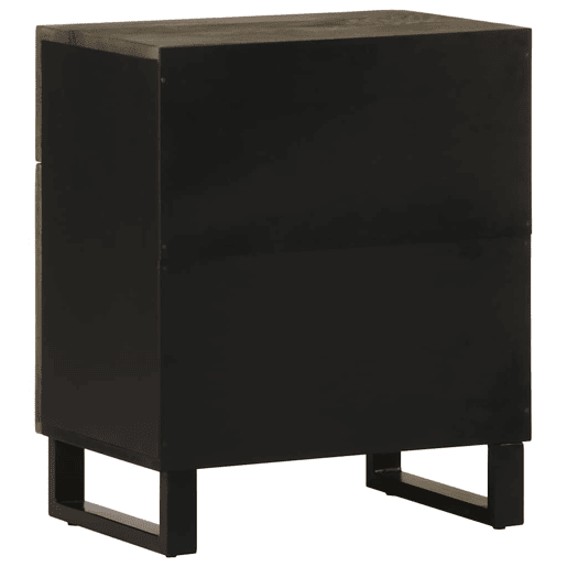 Mesa De Cabeceira - Mesinha De Cabeceira 50x33x60 cm madeira de mangueira maciça preto Mesa De Cabeceira - Mesinha De Cabeceira 50x33x60 cm madeira de mangueira maciça preto