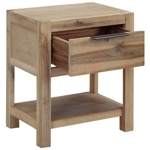 Mesa De Cabeceira - Mesinha De Cabeceira c gaveta 40x30x48 cm madeira acácia maciça