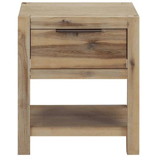 Mesa De Cabeceira - Mesinha De Cabeceira c gaveta 40x30x48 cm madeira acácia maciça