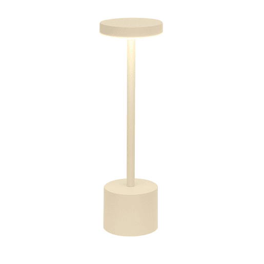 Candeeiro de mesa Well Home Cream com 24 luzes LED branco quente com 3 modos de iluminação Ø34,2x8cm