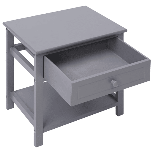 Mesa De Cabeceira - Mesinha De Cabeceira 40x29x42 cm madeira paulownia cinzento