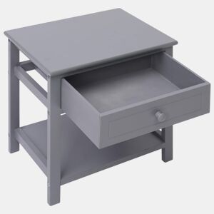 Mesa De Cabeceira - Mesinha De Cabeceira 40x29x42 cm madeira paulownia cinzento