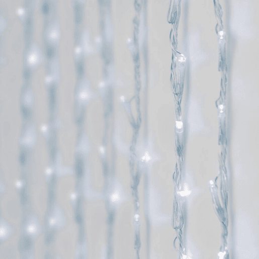 Well Home Cortina de Luz com 320 Luzes LED com Controlador 200x100cm