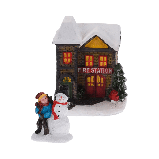 Conjunto de 10 peças de vila de Natal da Well Home com luzes LED