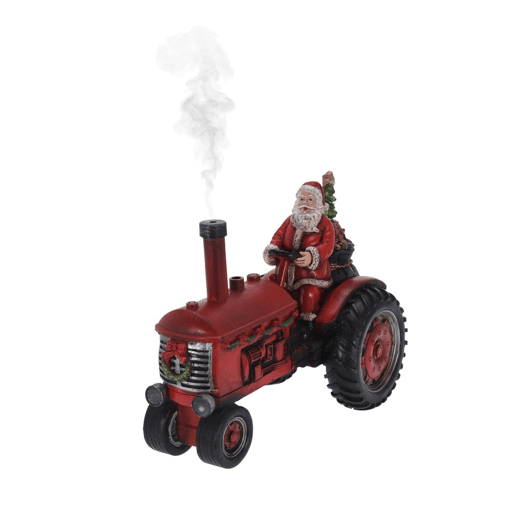 Trator Well Home Santa com pulverizador de névoa, som e luzes LED multicoloridas