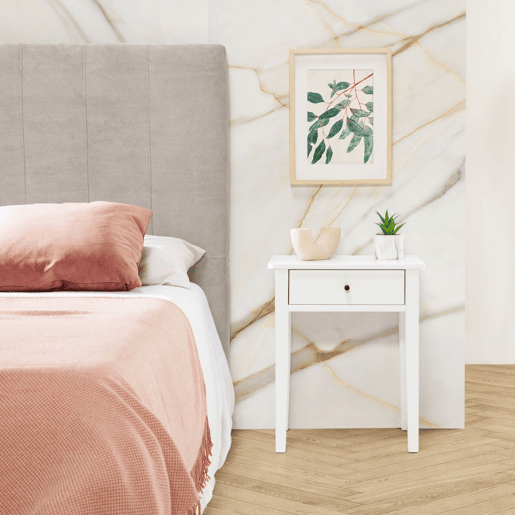 Mesa de cabeceira Vika Branco 46 x 55 x 36,4 cm