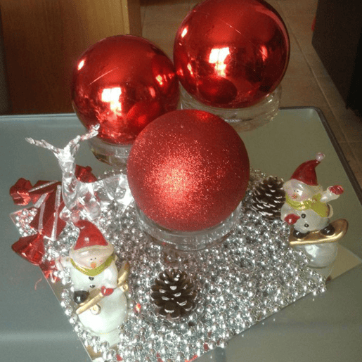 Well Home Conjunto de 16 Bolas de Natal Vermelhas Ø5cm - Brilhante e Fosco