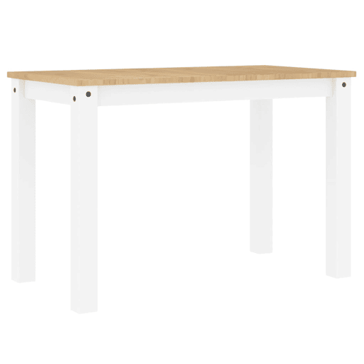 vidaXL Mesa de jantar Panama 117x60x75 cm pinho maciço branco