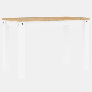 vidaXL Mesa de jantar Panama 117x60x75 cm pinho maciço branco