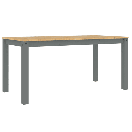 vidaXL Mesa de jantar Panama 160x80x75 cm pinho maciço cinzento