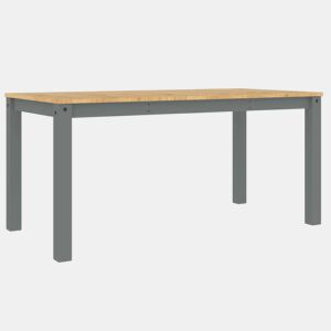 vidaXL Mesa de jantar Panama 160x80x75 cm pinho maciço cinzento