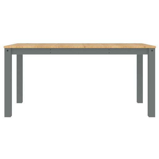 vidaXL Mesa de jantar Panama 160x80x75 cm pinho maciço cinzento