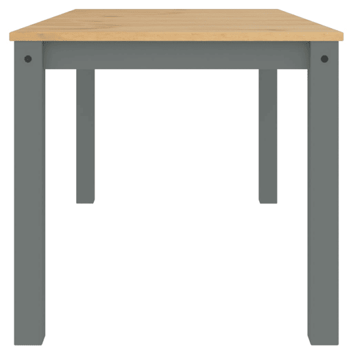 vidaXL Mesa de jantar Panama 160x80x75 cm pinho maciço cinzento