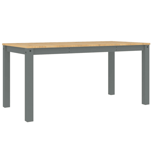 vidaXL Mesa de jantar Panama 160x80x75 cm pinho maciço cinzento
