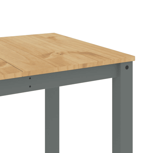 vidaXL Mesa de jantar Panama 160x80x75 cm pinho maciço cinzento