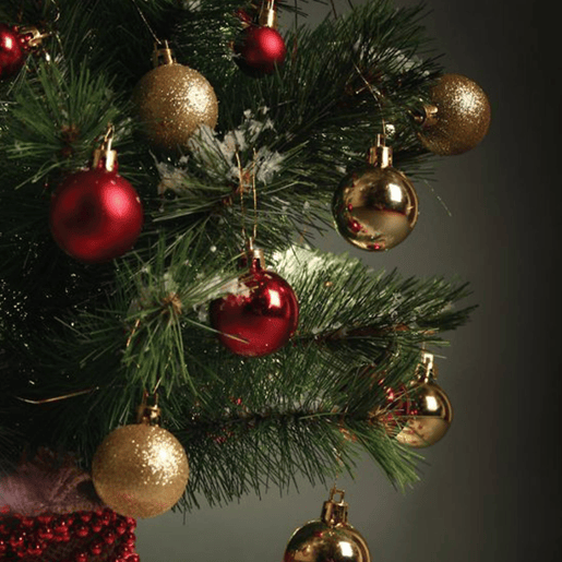 Well Home Conjunto de 16 Bolas de Natal Vermelhas Ø6cm - Brilhante e Fosco