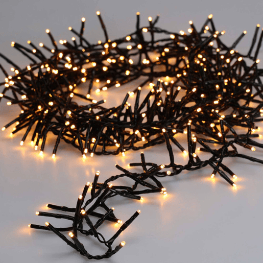 Luzes de LED brancas quentes Well Home 800 com 8 funções e temporizador - 12 metros