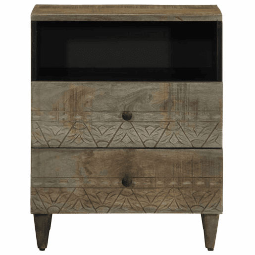 Mesa De Cabeceira - Mesinha De Cabeceira cinzento claro 50x33x60 cm Mesa De Cabeceira - Mesinha De Cabeceira cinzento claro 50x33x60 cm
