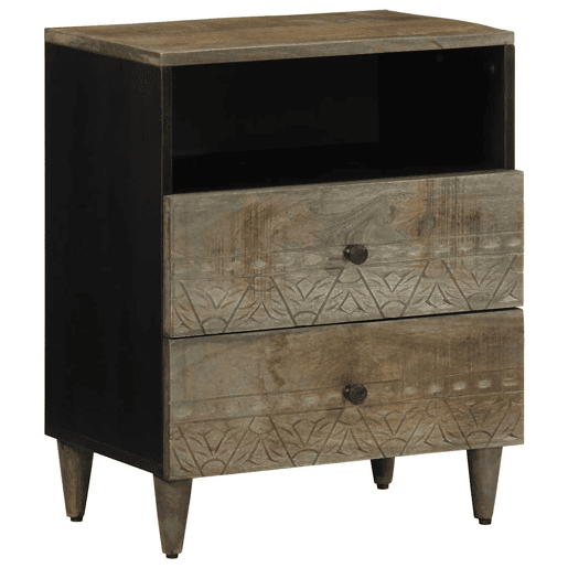 Mesa De Cabeceira - Mesinha De Cabeceira cinzento claro 50x33x60 cm Mesa De Cabeceira - Mesinha De Cabeceira cinzento claro 50x33x60 cm