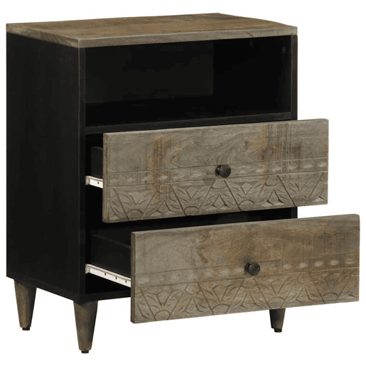 Mesa De Cabeceira - Mesinha De Cabeceira cinzento claro 50x33x60 cm Mesa De Cabeceira - Mesinha De Cabeceira cinzento claro 50x33x60 cm