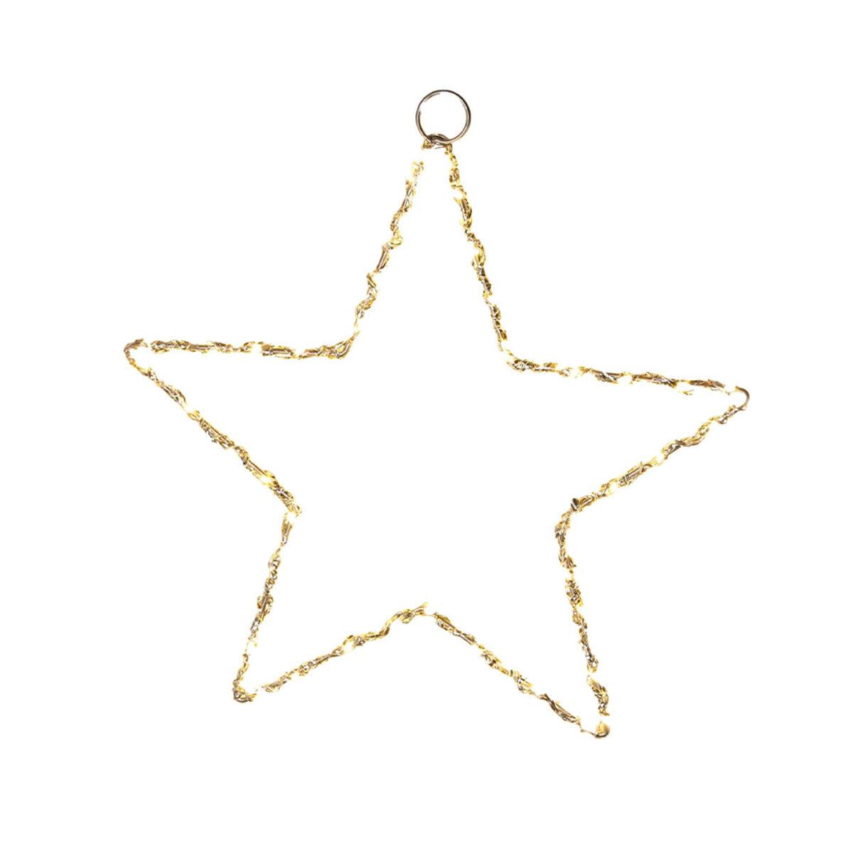 Well home estrella luminosa con 120 luces led blancos cálidos 30x30x0,5cm