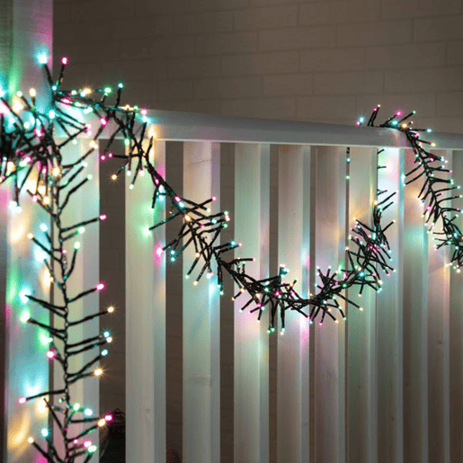 Guirlanda de Natal Well Home com 800 LEDs multicoloridos - 16 metros