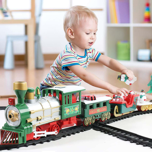 Well Home Conjunto de trem de Natal de 22 peças com som e luz e trilho de 283 cm