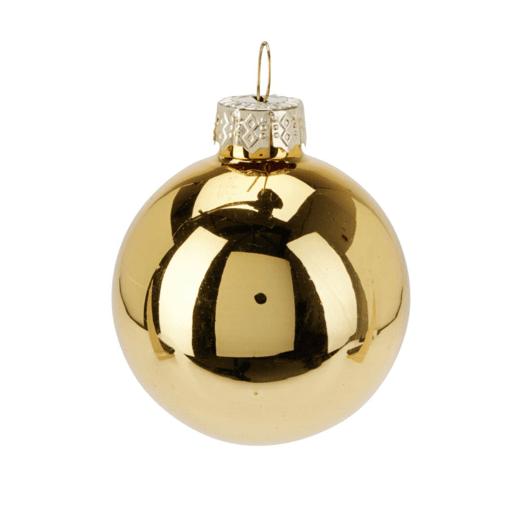 Well Home Conjunto de 12 Bolas de Natal Douradas Ø5cm - Brilhante e Fosco