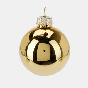 Well Home Conjunto de 12 Bolas de Natal Douradas Ø5cm - Brilhante e Fosco