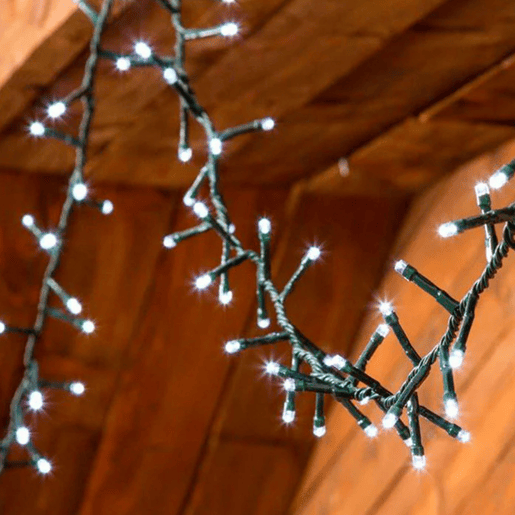 Luzes de corda Well Home com 480 LEDs brancos frios - Cabo de 3 m