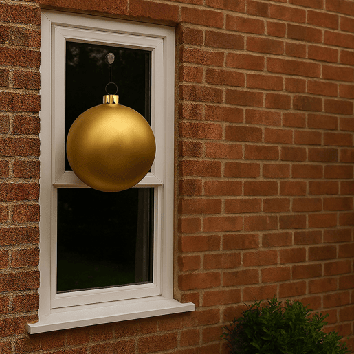 Bola de Natal inflável dourada Well Home 4,5 cm