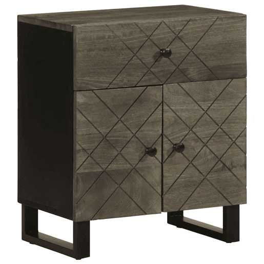 Mesa De Cabeceira - Mesinha De Cabeceira 50x33x60 cm madeira de mangueira maciça preto