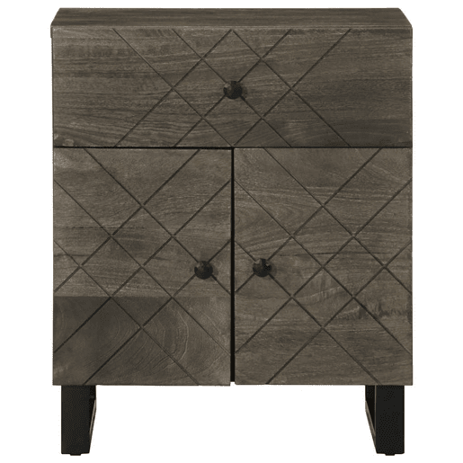 Mesa De Cabeceira - Mesinha De Cabeceira 50x33x60 cm madeira de mangueira maciça preto